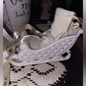 Pandora collectable porcelain sleigh ornament